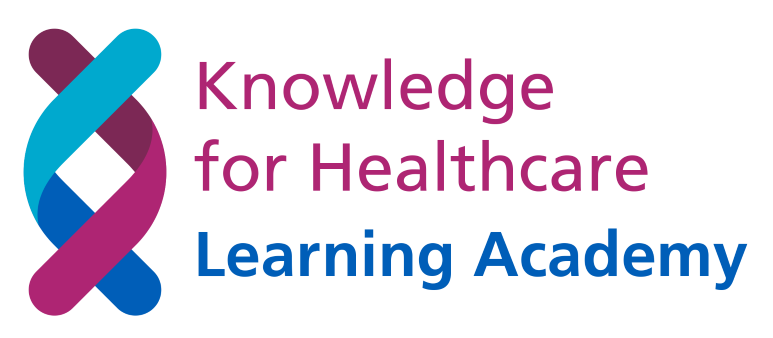 Knowledge for Healthcare Learning Academy identity consisting of the words 
