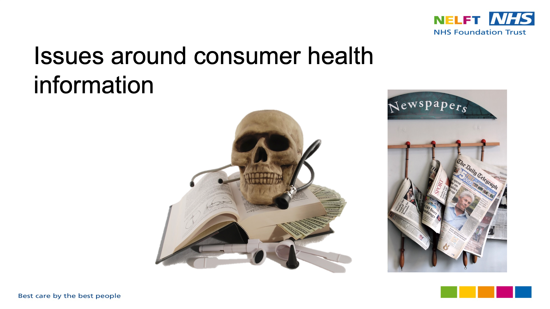 Title card: Issues around consumer health information