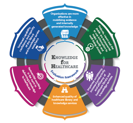 Image showing the six elements of the evaluation framework.  One petal for each element in a flower arrangement